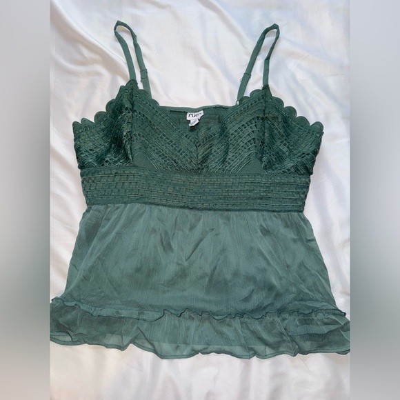 Rue21 Tops - Rue 21 Teal Lace Camisole Size 2X